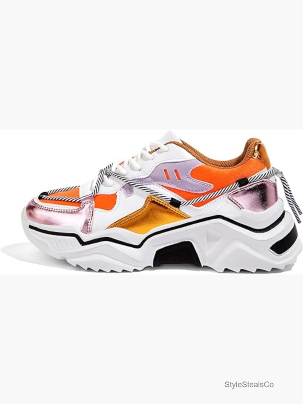 Chunky Platform Fashion Sneakers Retro Colorblock Dad Shoes